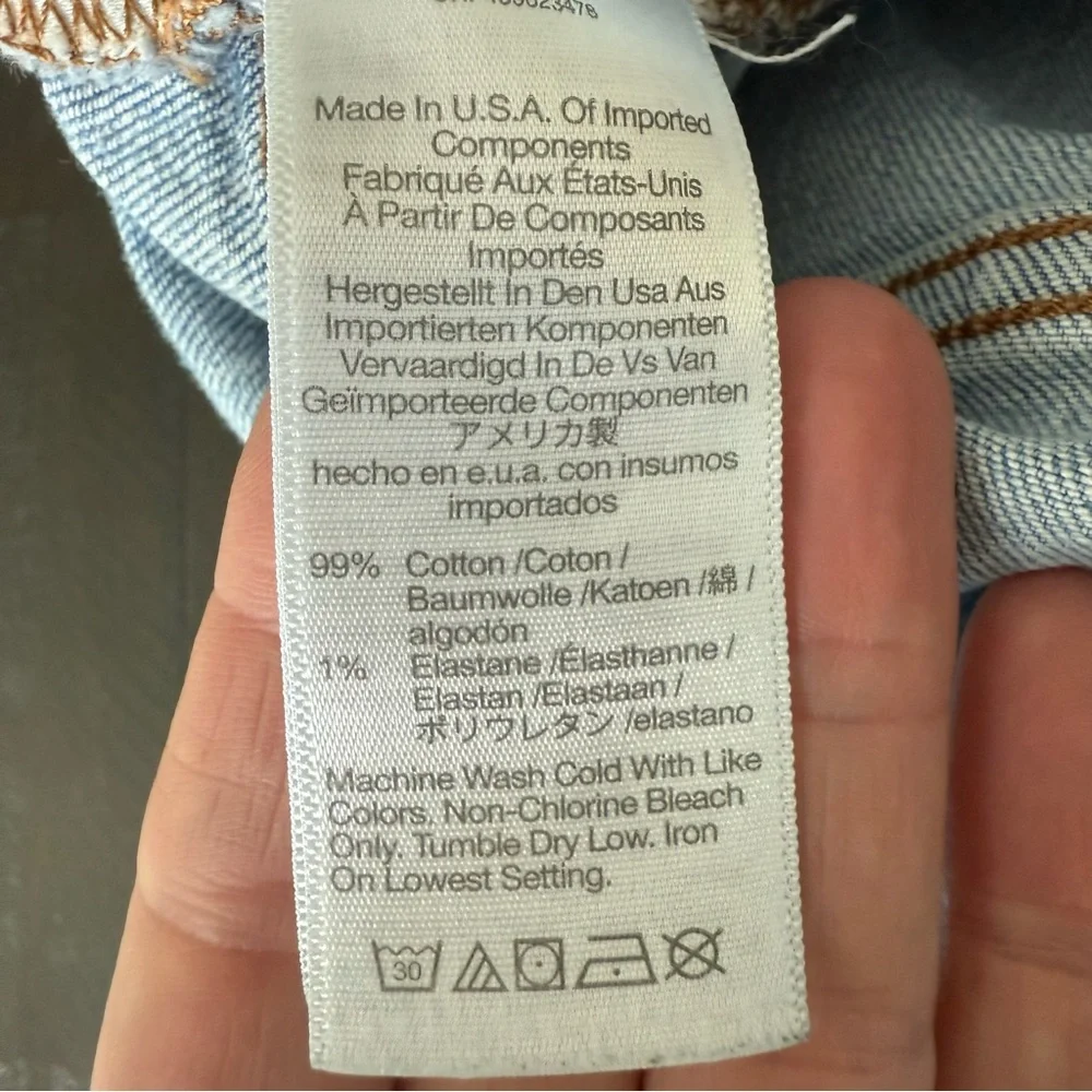 Madewell Women’s High Waisted Cropped Balloon Jeans Light Blue Wash Size 27 - Picture 10 of 15